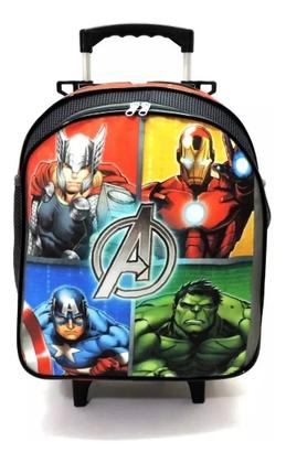 Imagem de Kit Mochila Infantil Vingadores Rodinhas M + Lancheira F5