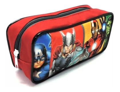 Imagem de Kit Mochila Infantil Vingadores Rodinhas M + Lancheira F5