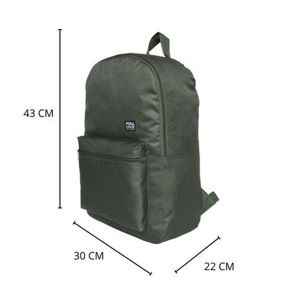 Imagem de Kit Mochila Juvenil Basic Verde + Lápis de Cor Tons de Pele 12 Cores