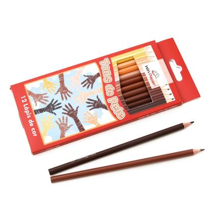 Imagem de Kit Mochila Juvenil Basic Verde + Lápis de Cor Tons de Pele 12 Cores