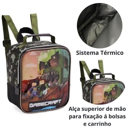 Imagem de Kit Mochila Lancheira e Estojo Creche Infantil Gamecraft