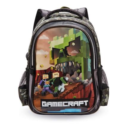Imagem de Kit Mochila, Lancheira e Estojo Escolar Gamecrafit