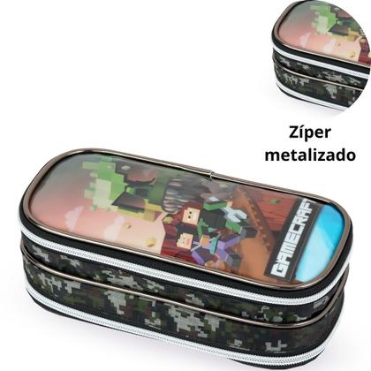 Imagem de Kit Mochila, Lancheira e Estojo Escolar Gamecrafit