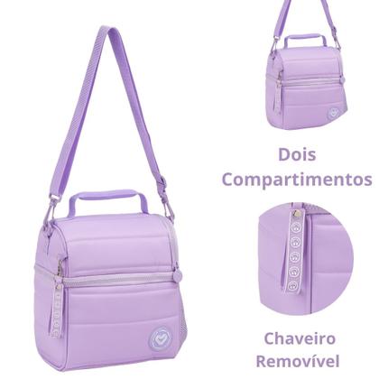 Imagem de Kit Mochila Lancheira e Estojo Feminina Notebook ColorUp