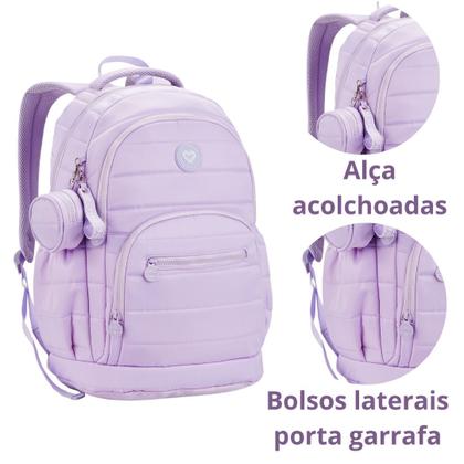 Imagem de Kit Mochila Lancheira e Estojo Feminina Notebook ColorUp