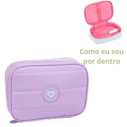 Imagem de Kit Mochila Lancheira e Estojo Feminina Notebook ColorUp