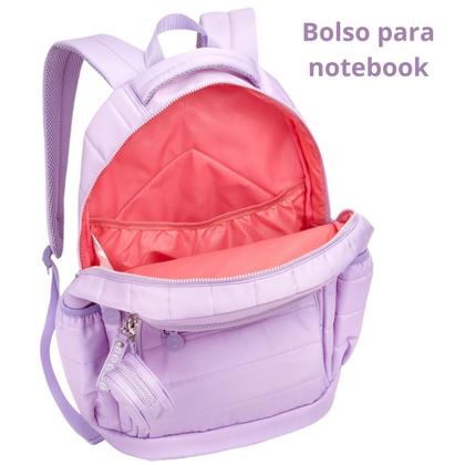 Imagem de Kit Mochila Lancheira e Estojo Feminina Notebook ColorUp