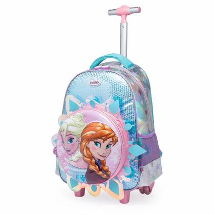 Imagem de Kit Mochila Lancheira Estojo Escolar Frozen Rodinha Disney