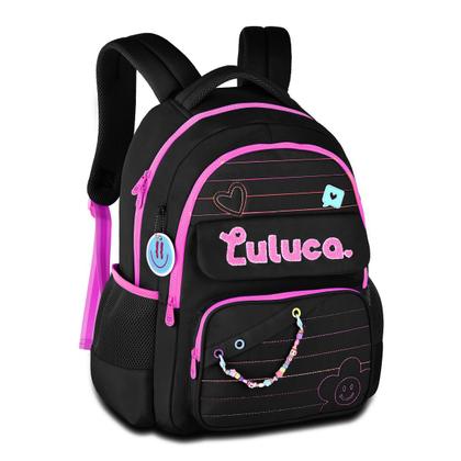 Imagem de Kit Mochila Lancheira Estojo Luluca Escolar Notebook Resistente Reforçada Lançamento
