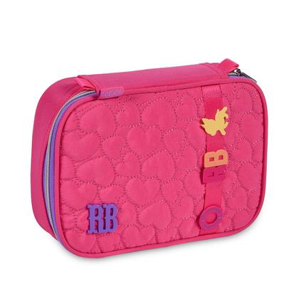 Imagem de Kit Mochila Lancheira Estojo RB Rebecca Bonbon Letrinhas Reforçada Resistente Notebook