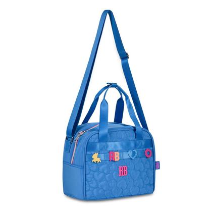 Imagem de Kit Mochila Lancheira Estojo RB Rebecca Bonbon Letrinhas Resistente Reforçada Escolar Notebook
