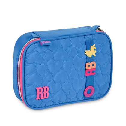 Imagem de Kit Mochila Lancheira Estojo RB Rebecca Bonbon Letrinhas Resistente Reforçada Escolar Notebook