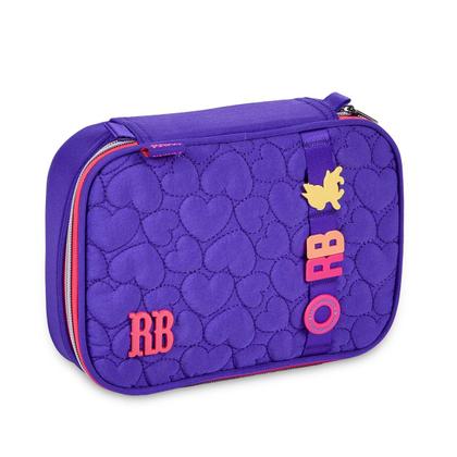 Imagem de Kit Mochila Lancheira Estojo RB Rebecca Bonbon Letrinhas Resistente Reforçada Escolar Notebook