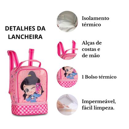 Imagem de Kit Mochila Luluca Costas C/ Lancheira Térmica - Oficial Youtuber Escolar Passeio - Clio
