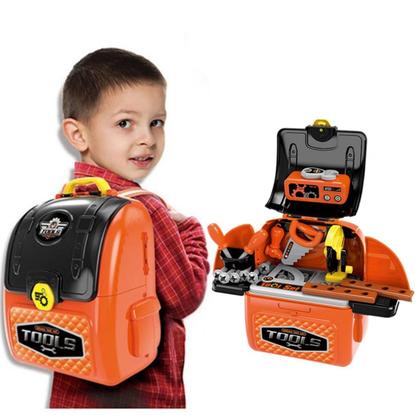 Imagem de Kit Mochila Maleta de Ferramentas Infantil 30 Peças 3 em 1 Tools - VIP