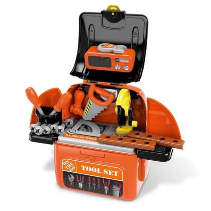 Imagem de Kit Mochila Maleta de Ferramentas Infantil 30 Peças 3 em 1 Tools - VIP