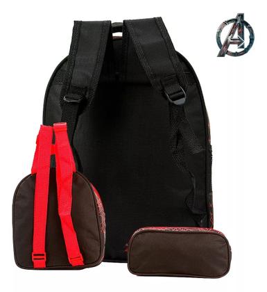 Imagem de Kit Mochila Masculina Homem Aranha Lancheira Infantil Estojo