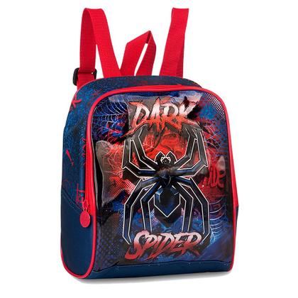 Imagem de Kit Mochila Meninos Infantil Rodinha Estojo Lancheira Dark Spider Aranha Super Herói Lançamento Clio