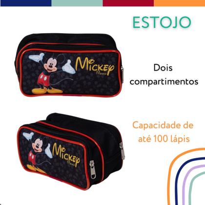 Imagem de Kit Mochila Mickey Mouse Escolar Rodinhas