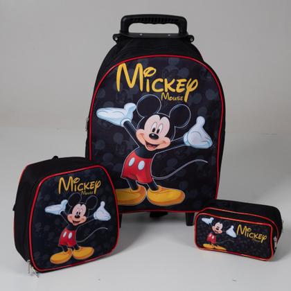 Imagem de Kit Mochila Mickey Mouse Escolar Rodinhas