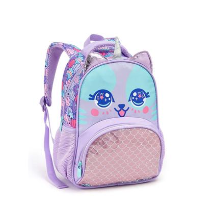 Imagem de Kit Mochila Pequena Infantil Menina E Lancheira Gata/Panda Premium Fofa