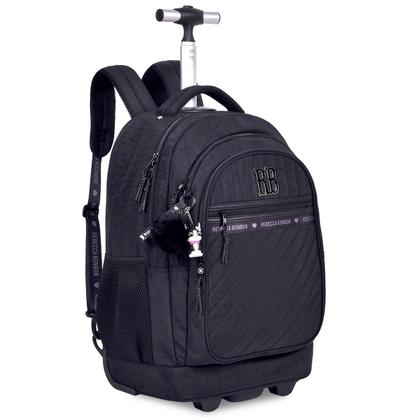 Imagem de Kit Mochila Rb Rebecca Bonbon Carrinho Rodinhas Lancheira Estojo Notebook Juvenil Resistente Reforçada