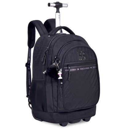 Imagem de Kit Mochila Rb Rebecca Bonbon Lancheira Estojo Rodinha Carrinho Escolar