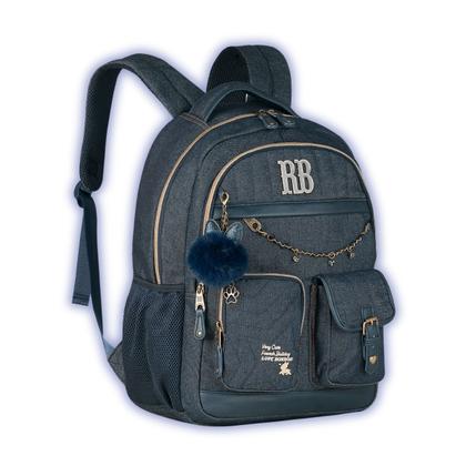 Imagem de Kit Mochila Rebecca Bonbon Costas Lancheira Jeans E Estojo