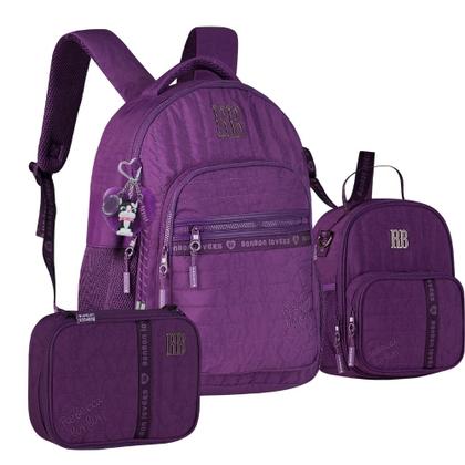 Imagem de Kit Mochila Rebecca Bonbon Lancheira e Estojo Matelassê 2026