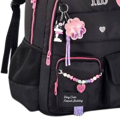 Kit Mochila Rebecca Bonbon Miçangas com Lancheira e Estojo - Kit