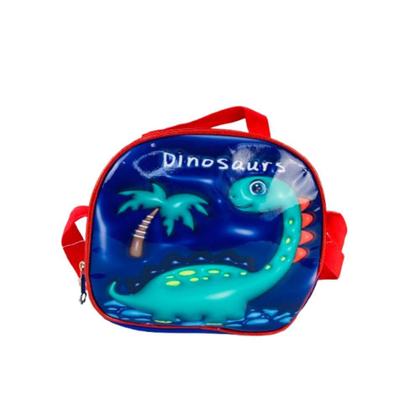 Imagem de Kit Mochila Reforçada Lancheira E Estojo Dino Azul Rodinhas