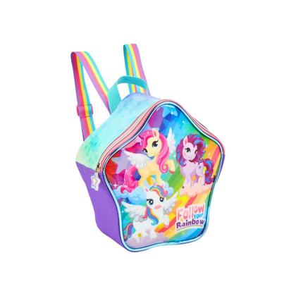 Imagem de Kit Mochila Rodas 16" Unicórnio Friends Com Lancheira Estojo