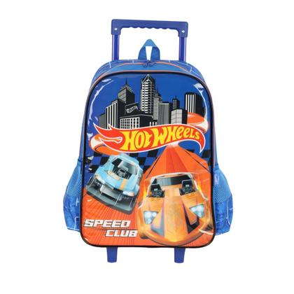 Imagem de Kit Mochila Rodas Hot Wheels Lancheira Estojo Carros Escolar