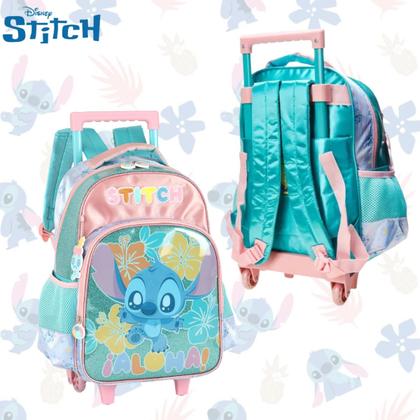 Imagem de Kit Mochila Rodas Lancheira E Estojo Triplo Stitch Disney