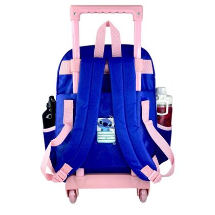 Imagem de Kit Mochila Rodas Lancheira Escolar Infantil Stitch Disney