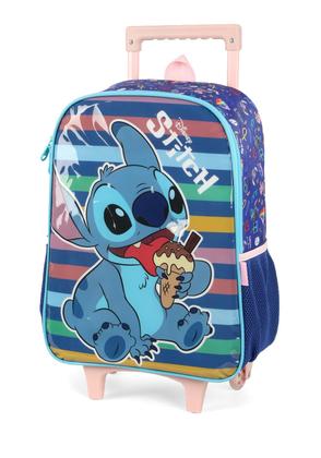 Imagem de Kit Mochila Rodas Lancheira Escolar Infantil Stitch Disney