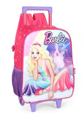 Imagem de Kit Mochila Rodas Lancheira Infantil Luxcel Barbie IC41422BB