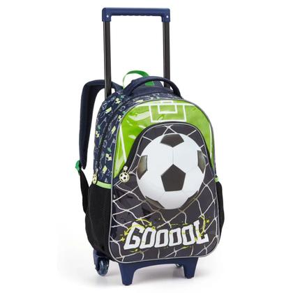 Imagem de Kit Mochila Rodas Lancheira Térmica Estojo Futebol Meninos