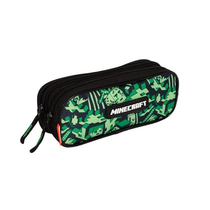 Imagem de Kit Mochila Rodas Minecraft Game Lancheira E Estojo Duplo