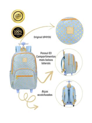Kit Mochila Rodas Up4You + Lancheira Conjunto Póa Imagem de Kit Mochila Rodas Up4You + Lancheira Conjunto Póa