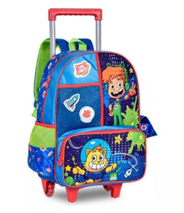 Imagem de Kit Mochila Rodinha Gato Galáctico Lancheira Estojo 2024