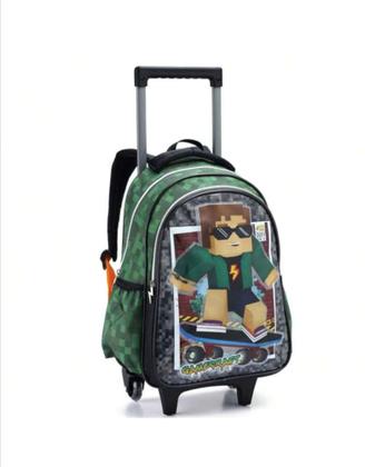 Imagem de Kit Mochila Rodinha Infantil Gamecraft