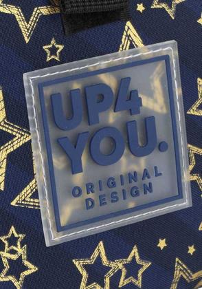 Imagem de Kit Mochila Rodinha Juvenil Masculina Estampa Metalizada Up4You 46622