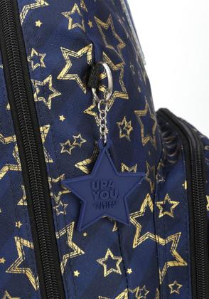 Imagem de Kit Mochila Rodinha Juvenil Masculina Estampa Metalizada Up4You 46622