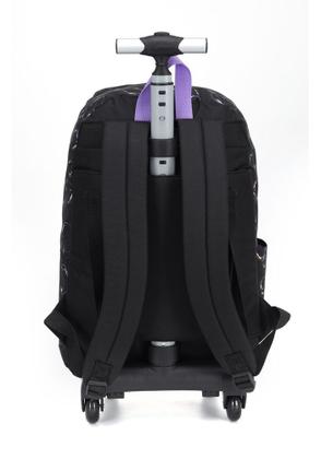 Imagem de Kit Mochila Rodinha Juvenil Masculina Estampa Metalizada Up4You 46622