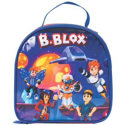 Imagem de Kit Mochila Rodinha Lancheira Estojo Infantil Escolar Game Roblox B-Blox Jogo Yepp