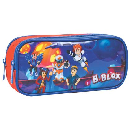 Imagem de Kit Mochila Rodinha Lancheira Estojo Infantil Escolar Game Roblox B-Blox Jogo Yepp