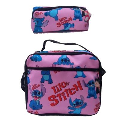 Imagem de Kit Mochila Rodinha LILO & STITCH Com Estojo E Lancheira Infantil