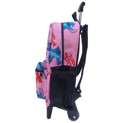 Imagem de Kit Mochila Rodinha LILO & STITCH Com Estojo E Lancheira Infantil