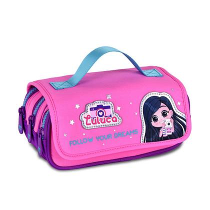 Imagem de Kit Mochila Rodinha Luluca Pandinha Lancheira Estojo 2026 Rosachiclete Luluca Youtuber